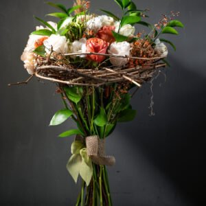Buchet trandafiri albi